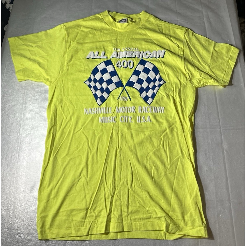 Vintage 1991 All American 400 Shirt Mens XL Nashville Motor Raceway Racing USA